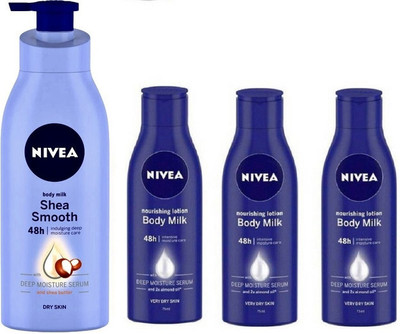 NIVEA Shea Smooth Body Lotion For Dry Skin_Milk Nourishing Lotion(825 ml)