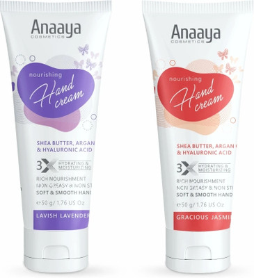 anaaya Nourishing Lavish Lavender & Gracious Jasmine Hand Cream Combo(100 g)
