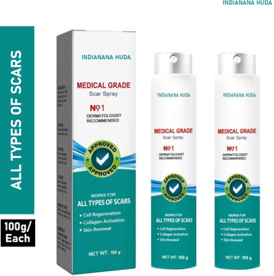 INDIANA HUDA Advanced Scar Care Spray 100g (2 Pack) - Fade Marks & Restore Skin(200 g)