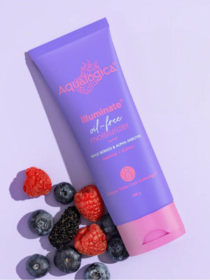 Aqualogica Illuminate+ Oil-Free Moisturizer with Wild Berries and Alpha Arbutin(100 g)
