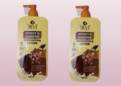 SILVI Honey & Almond Hand & Body Moisturizing Lotion 500 ml Pack of 2(1000 ml)