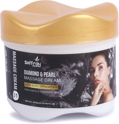 Saffron Naturals Diamond & Pearl Face & Body Cream with Kojic Acid Dipalmitate(410 g)