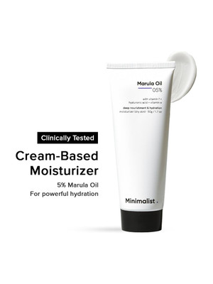 Minimalist 5% Marula Oil Moisturizer for Men & Women | Dry Skin Care(50 g)