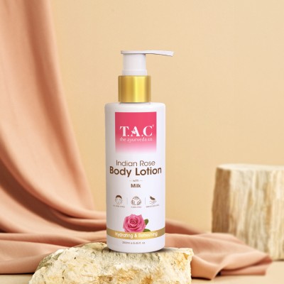 TAC - The Ayurveda Co. Rose Body Lotion for Dry Skin With Milk Extract for Deep Nourishment|Bright Skin(250 ml)