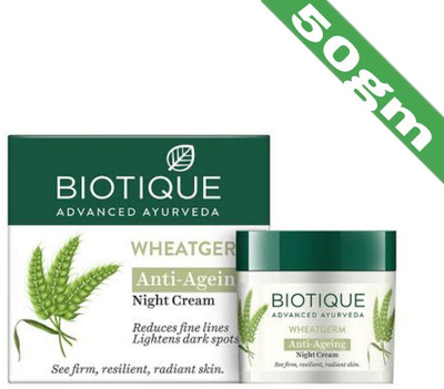 BIOTIQUE Wheatgerm Anti Ageing Night Cream 50gm(50 g)