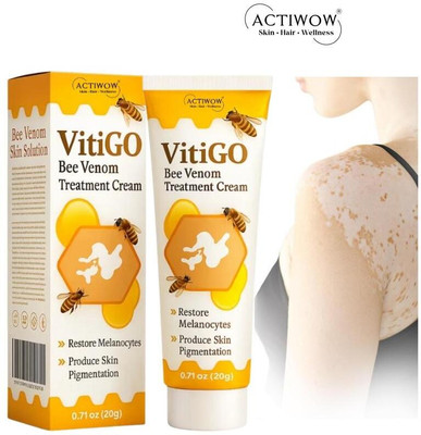 ACTIWOW Vitigo Bee Venom Cream for Pimple Soothing Cream Moisturizer(100 g)