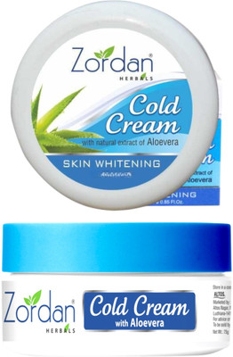 Zordan Herbals Cold Cream with natural extract of Aloevera - Skin Whitening & Moisturizing(75 g)