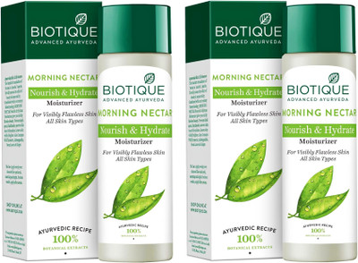 BIOTIQUE Morning Nectar 190ml Skin Moisturizer set of 2(380 ml)