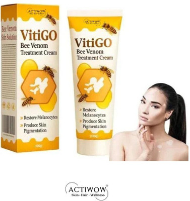 ACTIWOW Vitigo Bee Venom Cream for Calming Skin Barrier Cream Moisturizer(100 g)