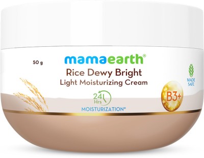 Mamaearth Rice Dewy Bright Light Moisturizing Cream with Rice Water & Niacinamide(50 g)