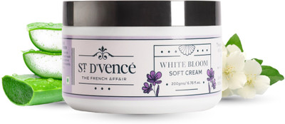 ST. D'VENCÉ White Bloom Soft Cream- 24hr of Intense Moisturization| Non Greasy| Lightweight(200 g)