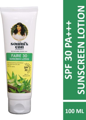 The Soumi's Can Product FAIRE 30 SUNSCREEN LOTION(100 ml)