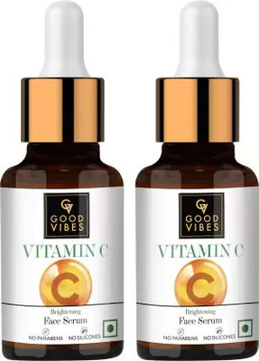GOOD VIBES Vitamin C Brightening Face Serum (10 ml, Pack of 2) (20 ml)(20 ml)