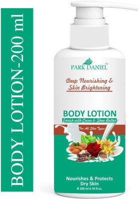 PARK DANIEL Body Lotion Enrich with Cocoa & Shea Butter- For Deep Nourish & Skin Brightening(200 ml)