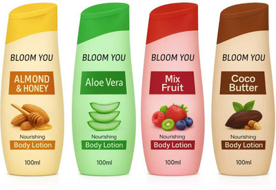 BLOOM YOU Skin Glow Lotion Collection – 4 in 1 Pack(400 ml)
