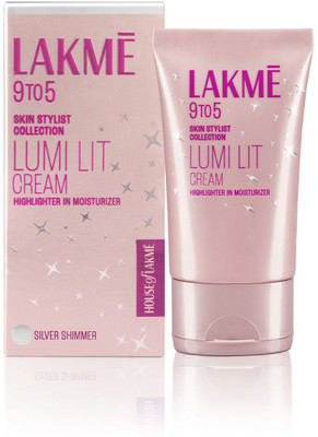 Lakmé Lumi Lit Cream- Moisturizer+ Highlighter| Niacinamide & Hyaluronic Acid - Silver(60 g)
