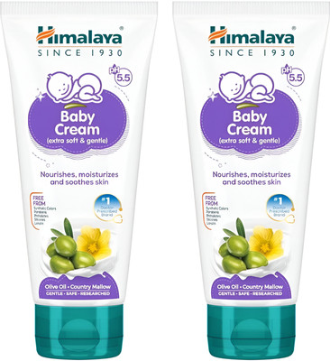 HIMALAYA New Gentle Soft Baby Cream Moisturizer 100ml Pack of 2(200 ml)