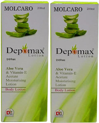 MOLCARO DEPOMAX ALOEVERA & VITAMIN E MOISTURING BODY LOTION PACK2(400 ml)