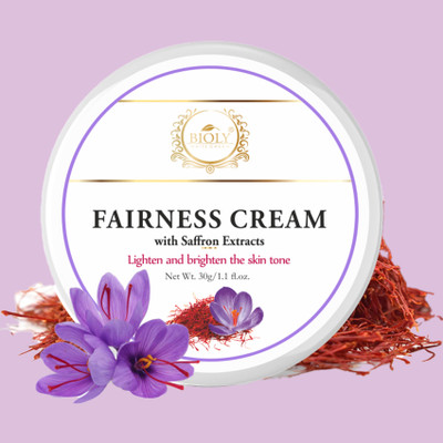 Bioly Saffron Fairness Cream (SPF 30) to Lighten and Brighten the Skin(30 g)