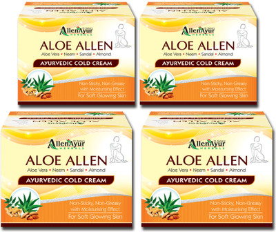 Allen Ayur AloeAllen Ayurvedic Cold Cream | 55gm X 4(220 g)