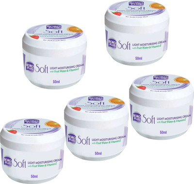 BOROPLUS BORO PLUS SOFT LIGHT MOISTURIZING CREAM FOR MOISTUTRE & NOURISH SKIN - 50ml x 5(250 g)