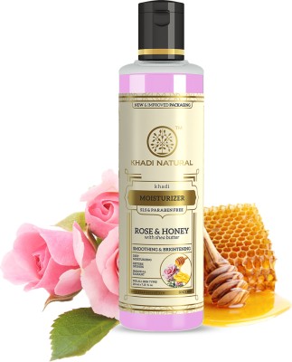 KHADI NATURAL Rose & Honey Moisturiser (Sls & Paraben Free) for Deeep Moisturizing(210 ml)