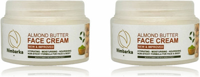 NIMBARKA Almond Butter Face Cream Hydrating & Moisturising for Face & Body 50ML Pack Of 2(100 ml)