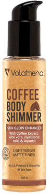 Volamena Coffee Body Shimmer Hydration & Glow | Non-Greasy for Long-lasting Shiny Finish(100 ml)