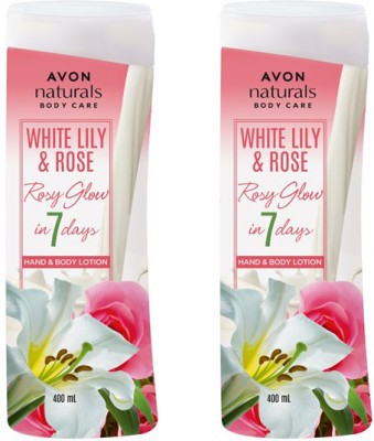 Avon Naturals White Rose and Lily Hand & Body Lotion 200ML Each(400 ml)