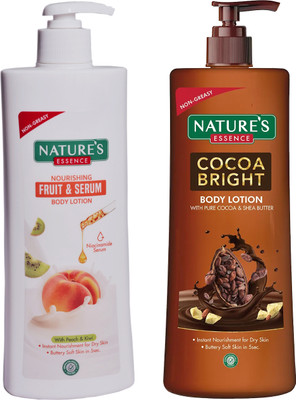 Nature's Essence FRUIT LOTION+COCOA BRIGHT 400ML 2PC(800 ml)