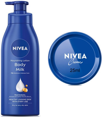 NIVEA Bodymilk 400ml Blue creme 25ml Set of 2(425 ml)