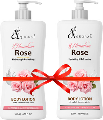 AQUORAL Himalian Rose Advanced Hydrating & Refreshing Body Lotion, All skin Types(1000 ml)