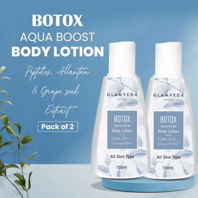 GLAMVEDA Botox Aqua Boost Advanced Anti-Aging Body Lotion( Pack Of 2)| All skin types(300 ml)
