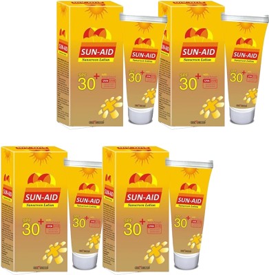 NG MART SUN-AID SPF 30+ SUNSCREEN LOTION FOR UB /UBA RAYS PROTECTION PACK OF - 4(400 g)