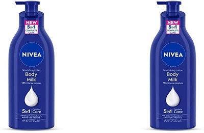 NIVEA NOURISHING BODY MILK LOTION 600 ML X COMBO PACK OF 2(1.2 g)