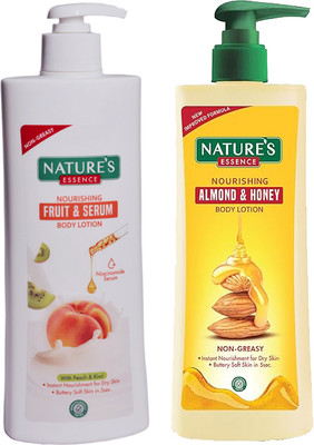 Nature's Essence FRUIT LOTION+ALMOND&HONEY400ML 2PC(800 ml)