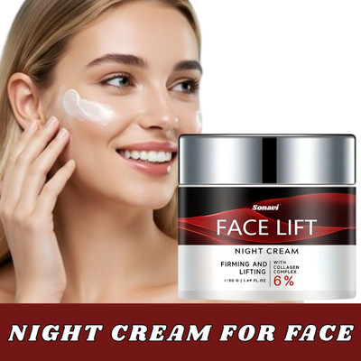 Sonavi Collagen Face Lift Cream | Non-Sticky & Hydrating Night Formula(50 g)