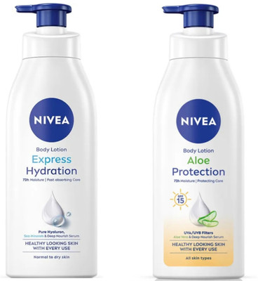 NIVEA BODY LOTION 400 ML - EXPRESS HYDRATION & ALOE PROTECTION(800 ml)