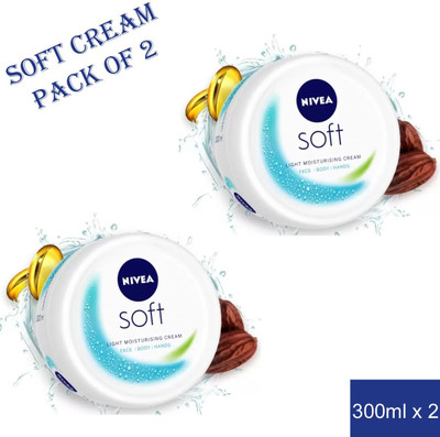 NIVEA Soft Light Moisturising Cream for |Face|Body|Hands|(600 ml)