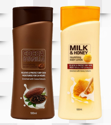 Fleeto Cocoa +Honey & Almond Nourishing Body Lotion Lid-172(200 ml)