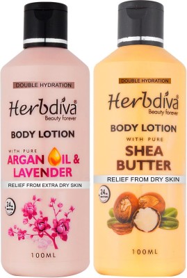 Herbdiva Double Hydration Body Lotion Argan Oil & Shea Butter(100 ml)