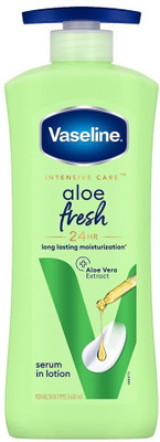Vaseline Aloe Fresh Body Lotion,24 HR Long Lasting Moisturisation with Aloe Vera extract(600 ml)