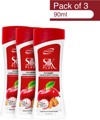 Nimson Silkplus FruitGlow Body Lotion With Apple, Almond & Pear For Dry & Rough Skin(270 g)