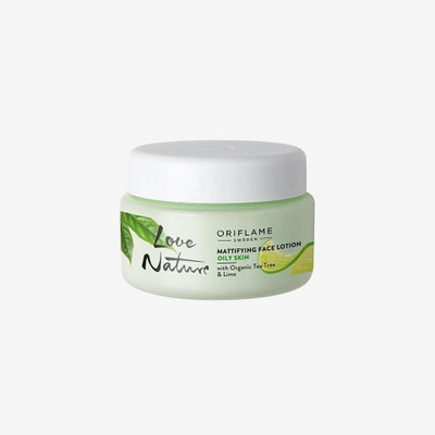 Oriflame LOVE NATURE MATTIFYING FACE LOTION WITH ORGANIC TEA TREE & LIME CREAM(50 ml)