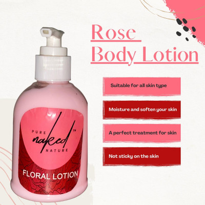 PURE NAKED NATURE ROSE BODY LOTION 200ML(200 ml)