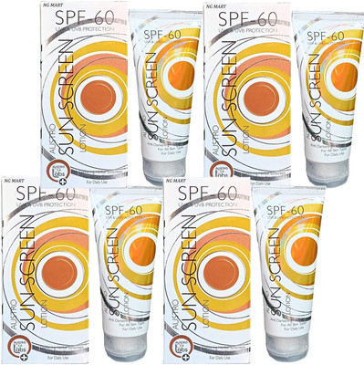 NG MART NG AUSTRO SUNSCREEN LOTION SPF 60 PACK OF - 4(240 g)
