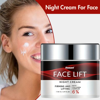 Sonavi Face Moisturizer for Night Care | Soft & Light Collagen Formula(50 g)