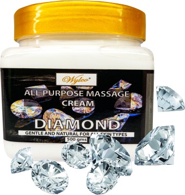 Wylco Diamond Massage Cream|Rejuvenates, Removes Tan &Blackheads|Enhances Elasticity(500 g)