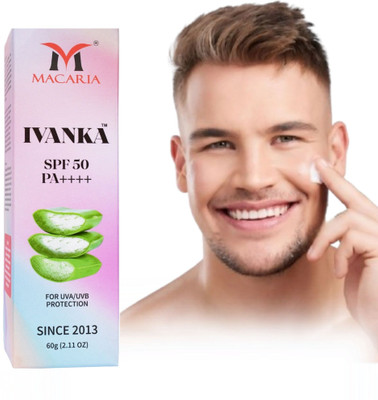 MACARIA Ivanka SPF 50 Sunscreen for Dry Skin for men | Moisturizer for men face(60 g)