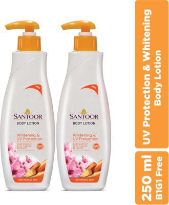 Santoor by Wipro Perfumed Body Lotion for Skin Whitening & UV Protection(250 ml)